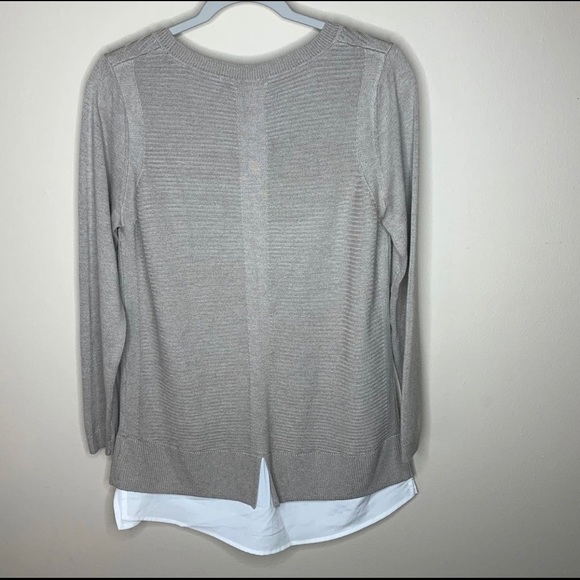 Hilary Radley long sleeve layered look ridge sweater size Medium women - Picture 4 of 9